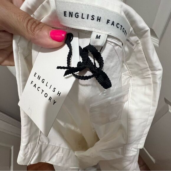 NWT English Factory puff sleeve collared mini dress oversized size medium - Picture 15 of 15